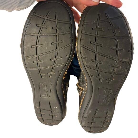 boc By Born Black Leather Knee Flat Wide Calf Round Toe Side Zip Women Boot 9 wc - Picture 8 of 8